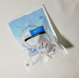 ResMed AirFit F20 Full Face CPAP Mask - Clear with Light Blue Accents